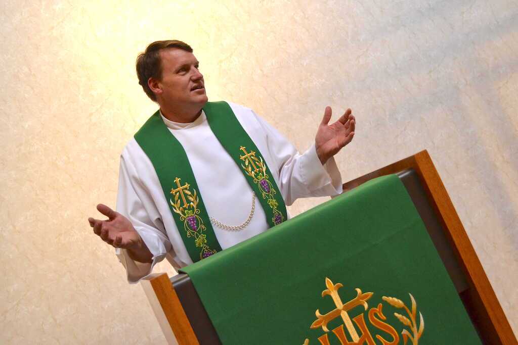 Lutheran church worship in Watertown, Wisconsin